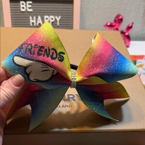 Colorful Glitter Hair Bow